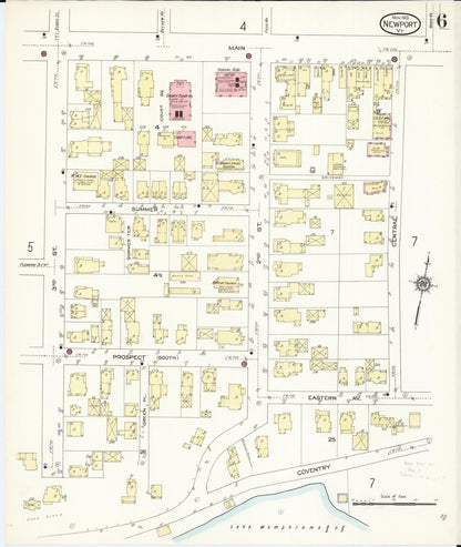 Sanborn Fire Insurance Map from Newport, Orleans County, Vermont (1913), Sheet #0006 - Complete Map Set gallery image, historic Sanborn map, vintage wall art, Vermont Vermont