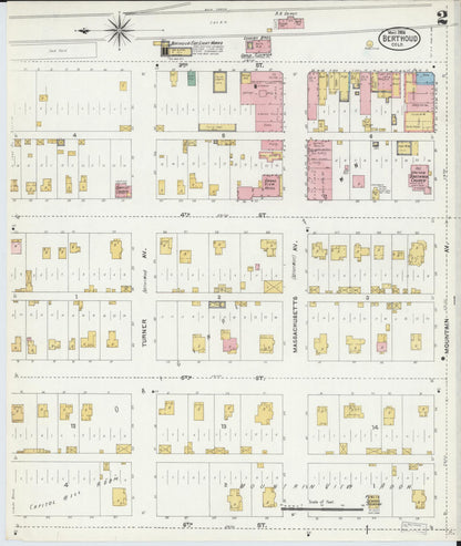 Sanborn Fire Insurance Map from Berthoud, Larimer County, Colorado (1906), Sheet #0002 - Complete Map Set gallery image, historic Sanborn map, vintage wall art, Colorado Colorado