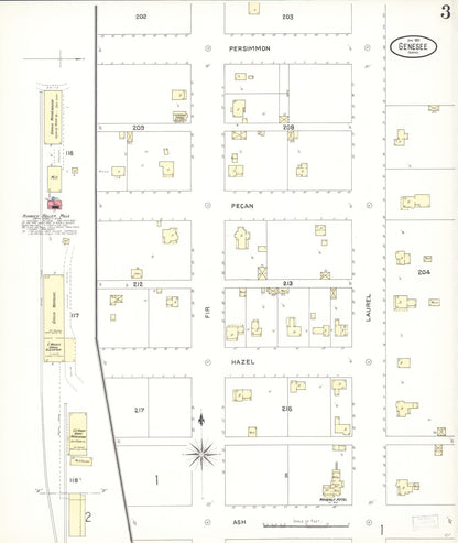 Sanborn Fire Insurance Map from Genesee, Latah County, Idaho (1901), Sheet #0003 - Complete Map Set gallery image, historic Sanborn map, vintage wall art, Idaho Idaho