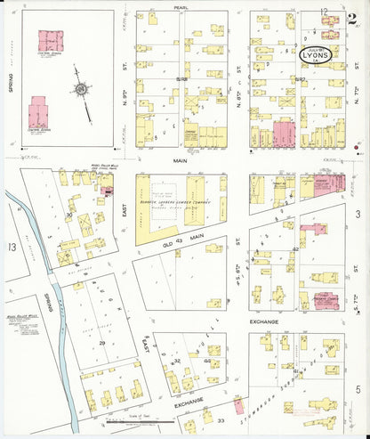 Sanborn Fire Insurance Map from Lyons, Clinton County, Iowa (1917), Sheet #0002 - Historic Sanborn Fire Insurance Map Print