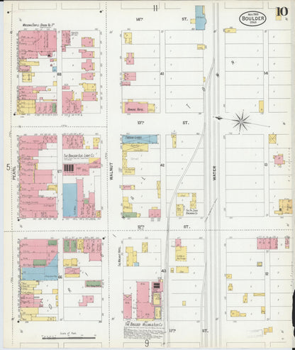 Sanborn Fire Insurance Map from Boulder, Boulder County, Colorado (1900), Sheet #0010 - Complete Map Set gallery image, historic Sanborn map, vintage wall art, Colorado Colorado