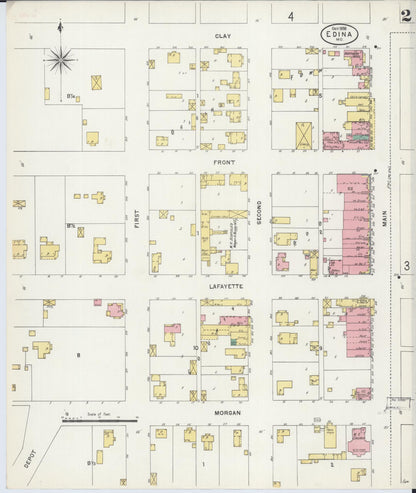 Sanborn Fire Insurance Map from Edina, Knox County, Missouri (1898), Sheet #0002 - Complete Map Set gallery image, historic Sanborn map, vintage wall art, Missouri Missouri