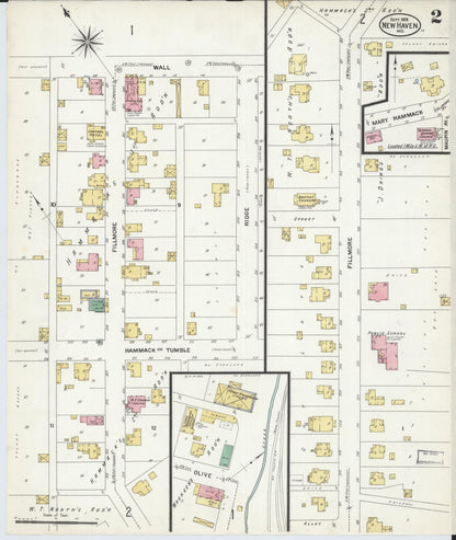 Sanborn Fire Insurance Map from New Haven, Franklin County, Missouri (1908), Sheet #0002 - Complete Map Set gallery image, historic Sanborn map, vintage wall art, Missouri Missouri
