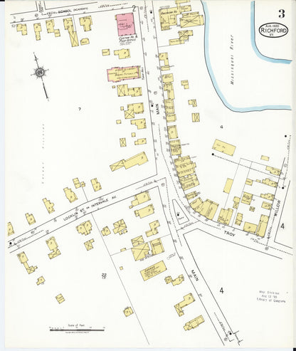 Sanborn Fire Insurance Map from Richford, Franklin County, Vermont (1920), Sheet #0003 - Complete Map Set gallery image, historic Sanborn map, vintage wall art, Vermont Vermont