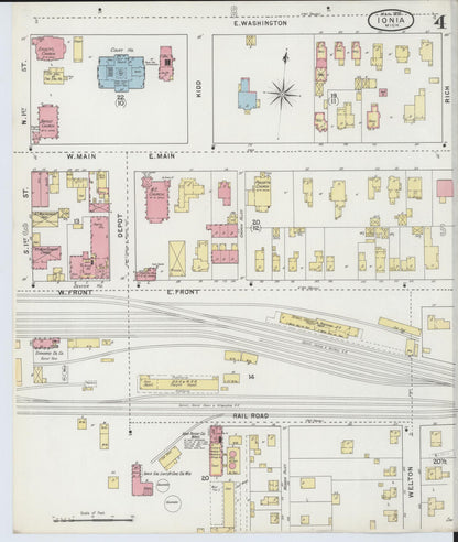 Sanborn Fire Insurance Map from Ionia, Ionia County, Michigan (1895), Sheet #0004 - Complete Map Set gallery image, historic Sanborn map, vintage wall art, Michigan Michigan