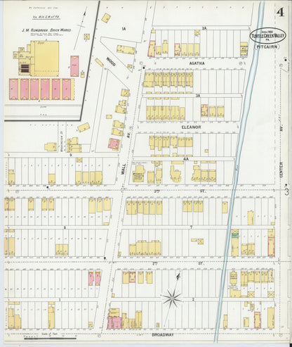 Sanborn Fire Insurance Map from Turtle Creek Valley, Allegheny County, Pennsylvania (1900), Sheet #0004 - Historic Sanborn Fire Insurance Map Print, vintage old map wall art, antique decor, genealogy gift, Pennsylvania Pennsylvania map