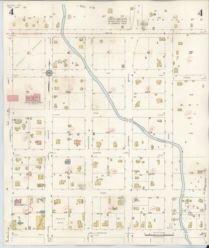 Sanborn Fire Insurance Map from Goliad, Goliad County, Texas (1944), Sheet #0004 - Complete Map Set gallery image, historic Sanborn map, vintage wall art, Texas Texas