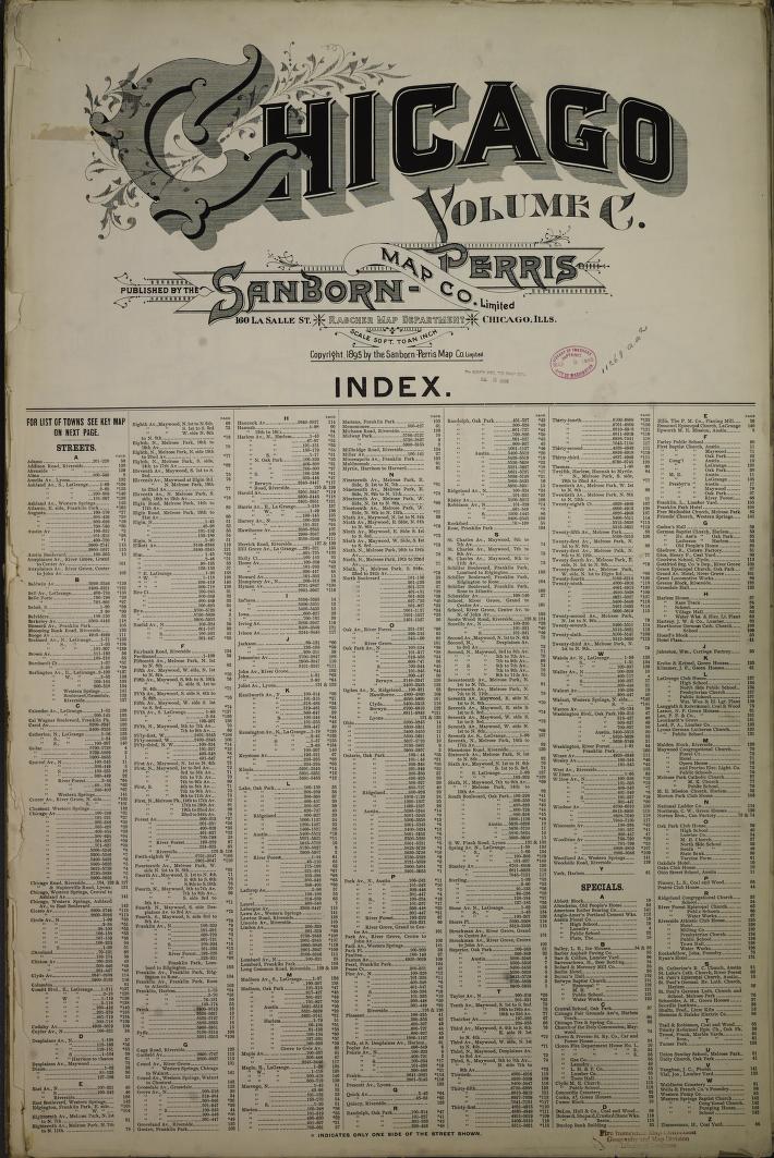 Sanborn Fire Insurance Map from Chicago, Cook County, Illinois. (1895) – Map View