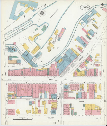 Sanborn Fire Insurance Map from Lockport, Niagara County, New York (1903), Sheet #0004 - Complete Map Set gallery image, historic Sanborn map, vintage wall art, New York New York