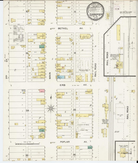 Sanborn Fire Insurance Map from Summerfield, Marshall County, Kansas (1893), Sheet #0001 - Historic Sanborn Fire Insurance Map Print, vintage old map wall art, antique decor, genealogy gift, Kansas Kansas map