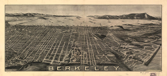 Berkeley (1909) – Historic Bird’s-Eye View Panorama Print