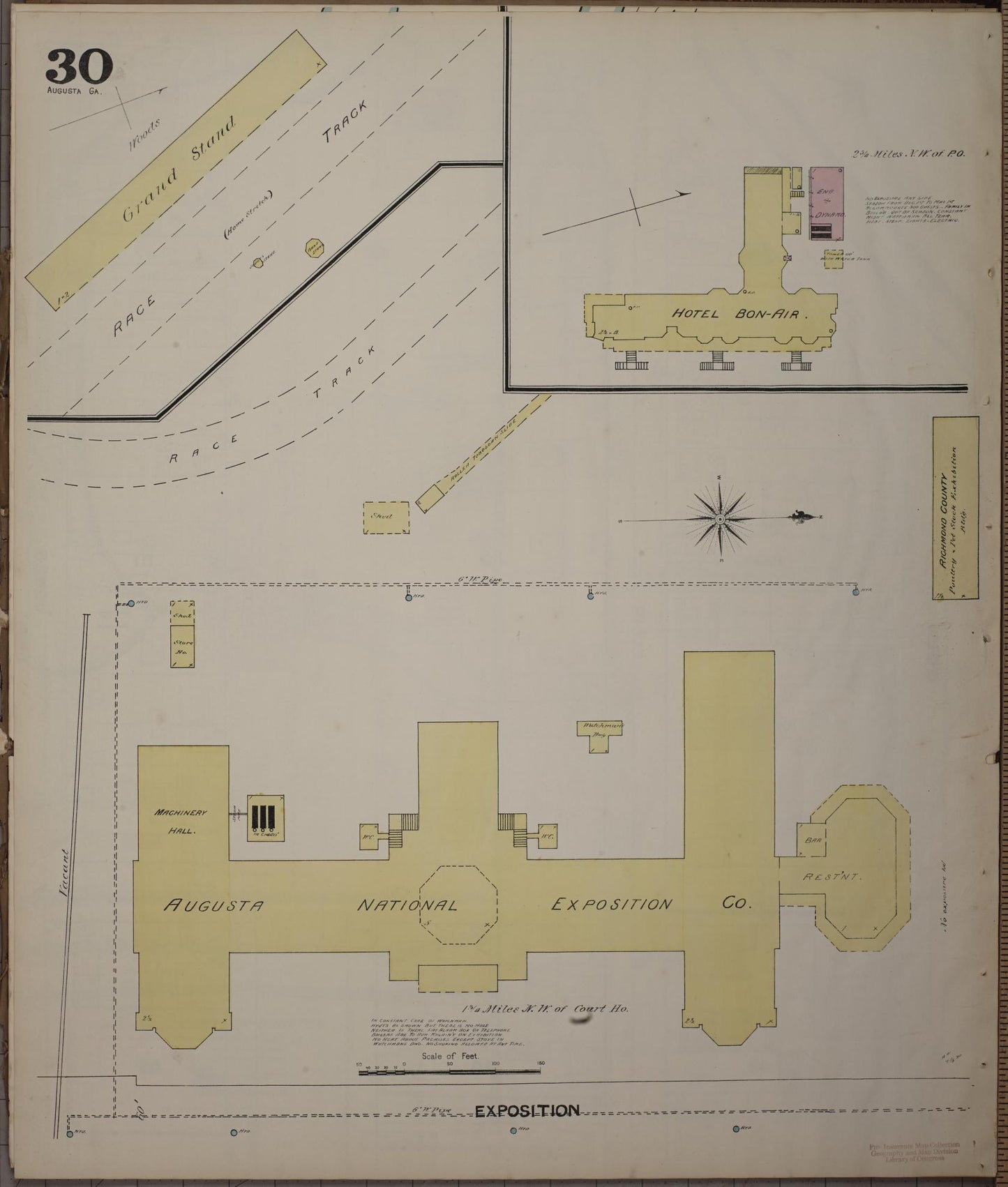 Sanborn Fire Insurance Map from Augusta, Richmond County, Georgia (1890), Sheet #0030 - Complete Map Set gallery image, historic Sanborn map, vintage wall art, Georgia Georgia