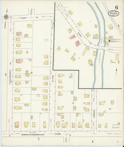 Sanborn Fire Insurance Map from Avoca, Steuben County, New York (1913), Sheet #0006 - Complete Map Set gallery image, historic Sanborn map, vintage wall art, New York New York