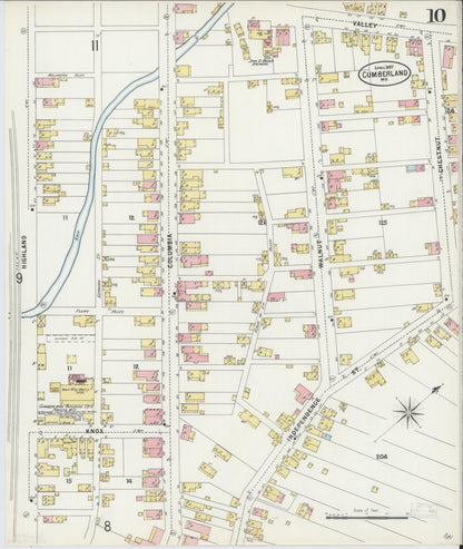 Sanborn Fire Insurance Map from Cumberland, Allegany County, Maryland (1897), Sheet #0010 - Complete Map Set gallery image, historic Sanborn map, vintage wall art, Maryland Maryland