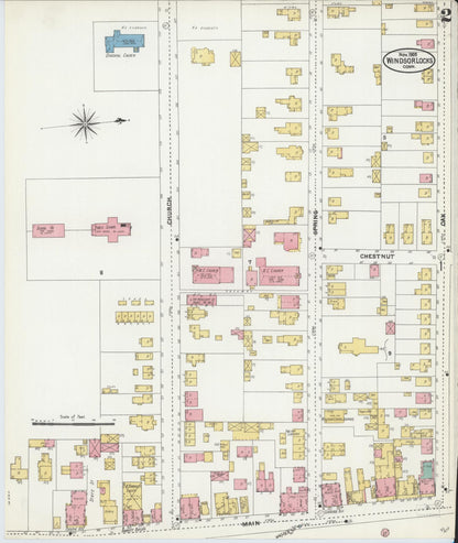 Sanborn Fire Insurance Map from Windsor Locks, Hartford County, Connecticut (1905), Sheet #0002 - Complete Map Set gallery image, historic Sanborn map, vintage wall art, Connecticut Connecticut