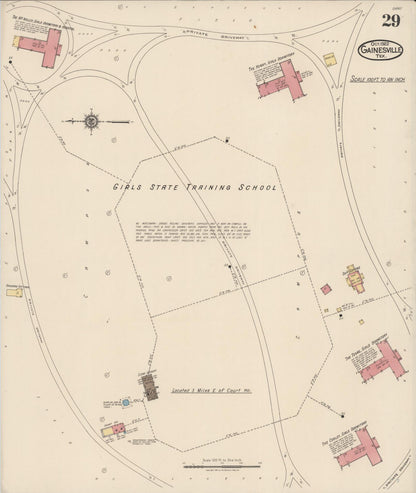 Sanborn Fire Insurance Map from Gainesville, Cooke County, Texas (1922), Sheet #0029 - Complete Map Set gallery image, historic Sanborn map, vintage wall art, Texas Texas