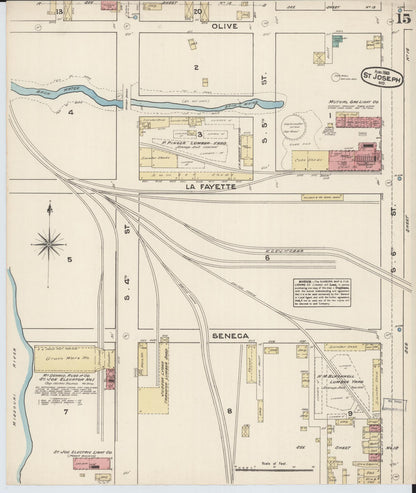 Sanborn Fire Insurance Map from Saint Joseph, Buchanan County, Missouri (1883), Sheet #0015 - Complete Map Set gallery image, historic Sanborn map, vintage wall art, Missouri Missouri
