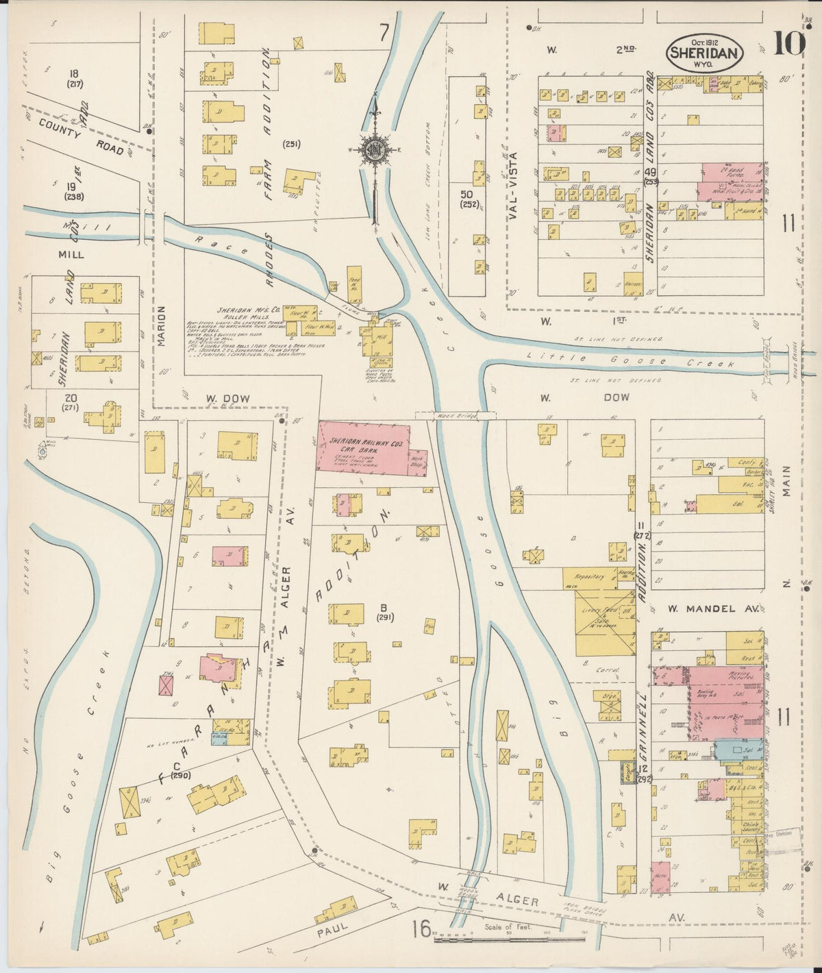 Sanborn Fire Insurance Map from Sheridan, Sheridan County, Wyoming (1912), Sheet #0010 - Complete Map Set gallery image, historic Sanborn map, vintage wall art, Wyoming Wyoming