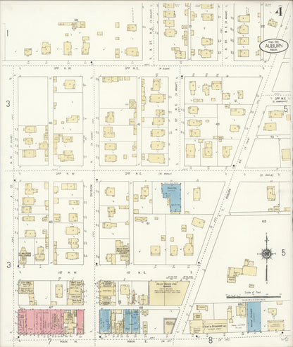Sanborn Fire Insurance Map from Auburn [see also Slaughter], King County, Washington (1921), Sheet #0004 - Complete Map Set gallery image, historic Sanborn map, vintage wall art, Washington Washington