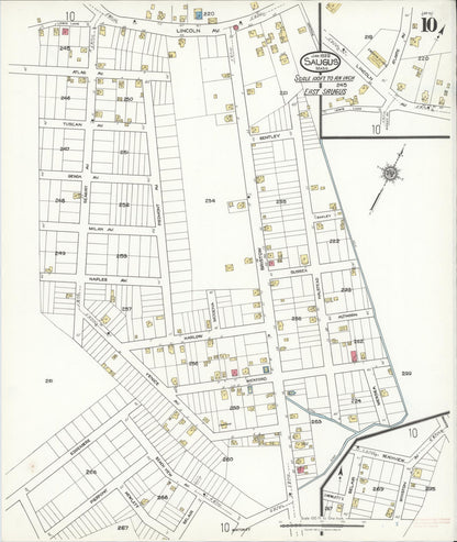 Sanborn Fire Insurance Map from Saugus, Essex County, Massachusetts (1922), Sheet #0010 - Complete Map Set gallery image, historic Sanborn map, vintage wall art, Massachusetts Massachusetts
