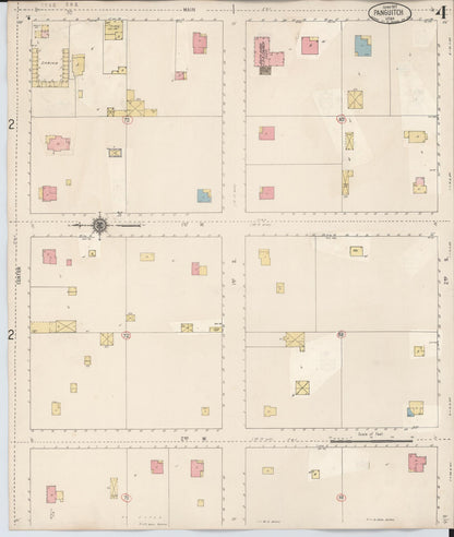 Sanborn Fire Insurance Map from Panguitch, Garfield County, Utah (1931), Sheet #0004 - Complete Map Set gallery image, historic Sanborn map, vintage wall art, Utah Utah