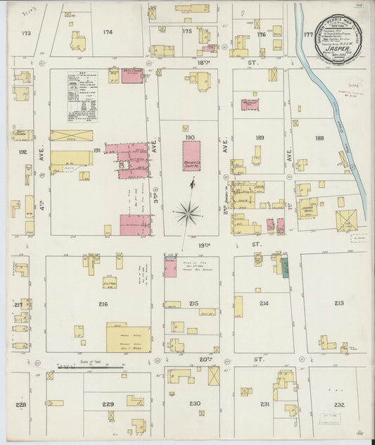 Sanborn Fire Insurance Map from Jasper, Walker County, Alabama. (1894) – Historic Sanborn Fire Insurance Map Print