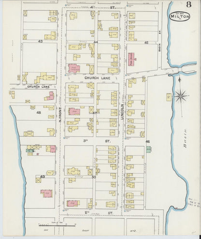 Sanborn Fire Insurance Map from Milton, Northumberland County, Pennsylvania (1890), Sheet #0008 - Complete Map Set gallery image, historic Sanborn map, vintage wall art, Pennsylvania Pennsylvania