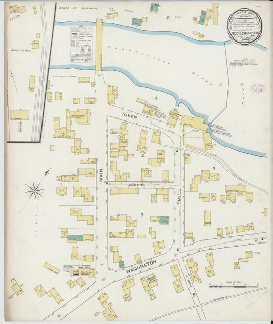 Sanborn Fire Insurance Map from West Stewartstown, Coos County, New Hampshire. (1893) – Historic Sanborn Fire Insurance Map Print