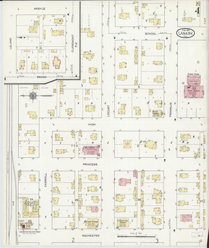 Sanborn Fire Insurance Map from Lanark, Carroll County, Illinois (1912), Sheet #0004 - Historic Sanborn Fire Insurance Map Print, vintage old map wall art, antique decor, genealogy gift, Illinois Illinois map