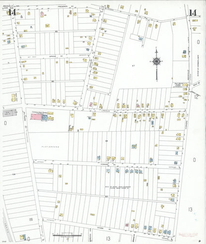 Sanborn Fire Insurance Map from Rockville, Montgomery County, Maryland (1949), Sheet #0014 - Complete Map Set gallery image, historic Sanborn map, vintage wall art, Maryland Maryland