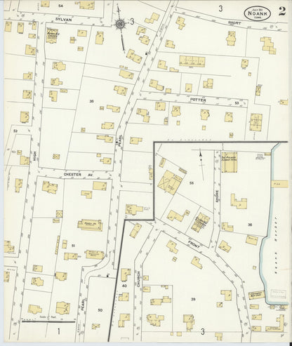 Sanborn Fire Insurance Map from Noank, New London County, Connecticut (1911), Sheet #0002 - Complete Map Set gallery image, historic Sanborn map, vintage wall art, Connecticut Connecticut