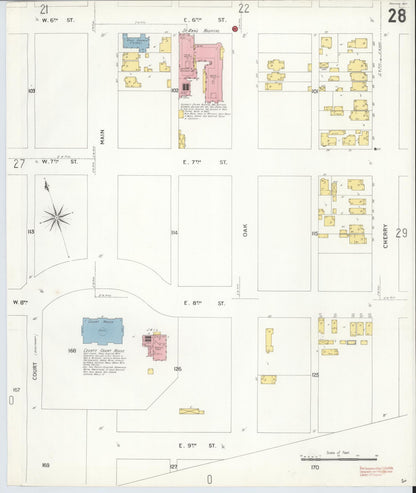 Sanborn Fire Insurance Map from Anaconda, Deer Lodge County, Montana (1903), Sheet #0028 - Complete Map Set gallery image, historic Sanborn map, vintage wall art, Montana Montana