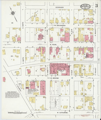 Sanborn Fire Insurance Map from Batesville, Ripley County, Indiana (1919), Sheet #0003 - Historic Sanborn Fire Insurance Map Print, vintage old map wall art, antique decor, genealogy gift, Indiana Indiana map