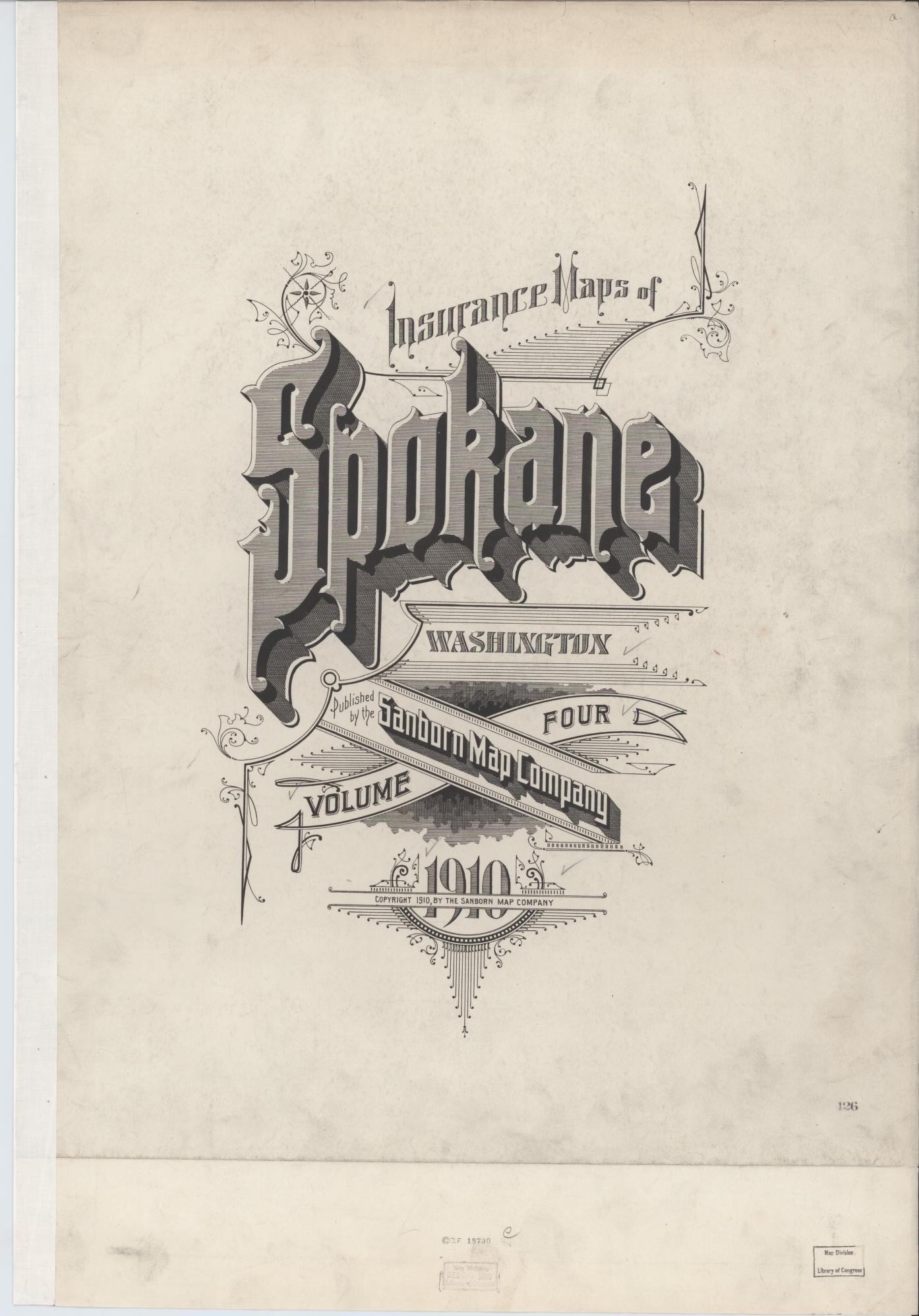 Sanborn Fire Insurance Map from Spokane, Spokane County, Washington (1910), Sheet #0001 - Complete Map Set gallery image, historic Sanborn map, vintage wall art, Washington Washington