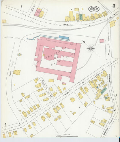 Sanborn Fire Insurance Map from Butler, Morris County, New Jersey (1905), Sheet #0003 - Complete Map Set gallery image, historic Sanborn map, vintage wall art, New Jersey New Jersey
