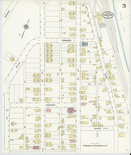 Sanborn Fire Insurance Map from Cementon, Lehigh County, Pennsylvania (1911), Sheet #0003 - Complete Map Set gallery image, historic Sanborn map, vintage wall art, Pennsylvania Pennsylvania
