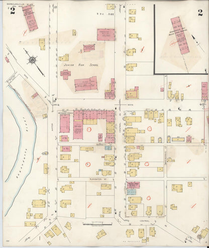 Sanborn Fire Insurance Map from Barboursville, Cabell County, West Virginia (1944), Sheet #0002 - Complete Map Set gallery image, historic Sanborn map, vintage wall art, West Virginia West Virginia