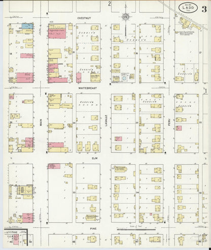 Sanborn Fire Insurance Map from Ladd, Bureau County, Illinois (1911), Sheet #0003 - Complete Map Set gallery image, historic Sanborn map, vintage wall art, Illinois Illinois
