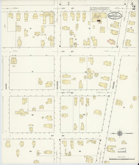 Sanborn Fire Insurance Map from Northville, Fulton County, New York (1912), Sheet #0002 - Historic Sanborn Fire Insurance Map Print, vintage old map wall art, antique decor, genealogy gift, New York New York map