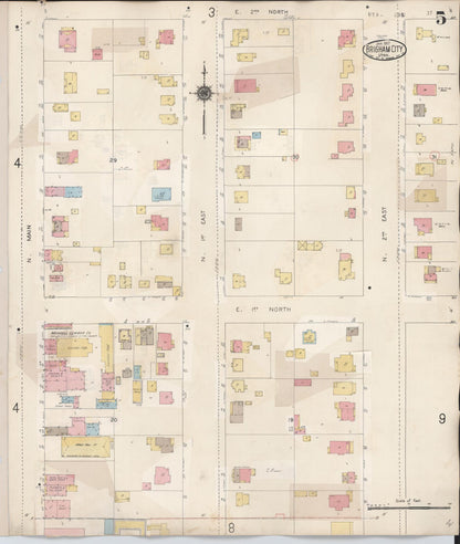 Sanborn Fire Insurance Map from Brigham City, Box Elder County, Utah (1949), Sheet #0005 - Complete Map Set gallery image, historic Sanborn map, vintage wall art, Utah Utah