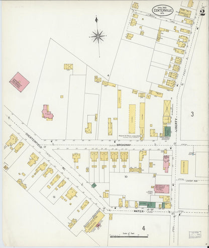 Sanborn Fire Insurance Map from Centreville, Queen Anne's County, Maryland (1903), Sheet #0002 - Complete Map Set gallery image, historic Sanborn map, vintage wall art, Maryland Maryland