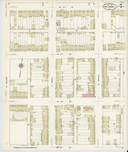 Sanborn Fire Insurance Map from Mount Carmel, Northumberland County, Pennsylvania (1913), Sheet #0007 - Complete Map Set gallery image, historic Sanborn map, vintage wall art, Pennsylvania Pennsylvania
