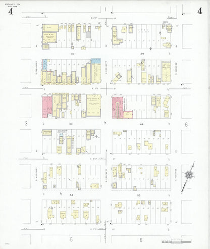 Sanborn Fire Insurance Map from McCamey, Upton County, Texas (1946), Sheet #0004 - Complete Map Set gallery image, historic Sanborn map, vintage wall art, Texas Texas