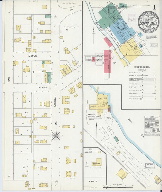 Oconto Falls, Oconto County, Wisconsin (1904) – Sanborn Fire Insurance Map – Map View