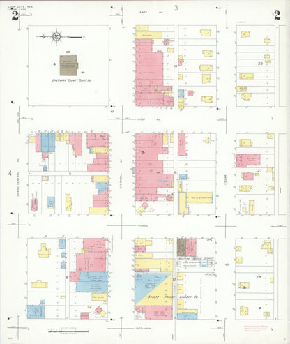 Sanborn Fire Insurance Map from Loup City, Sherman County, Nebraska (1937), Sheet #0002 - Complete Map Set gallery image, historic Sanborn map, vintage wall art, Nebraska Nebraska