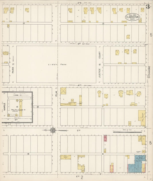 Sanborn Fire Insurance Map from Clarkston, Asotin County, Washington (1912), Sheet #0003 - Historic Sanborn Fire Insurance Map Print, vintage old map wall art, antique decor, genealogy gift, Washington Washington map