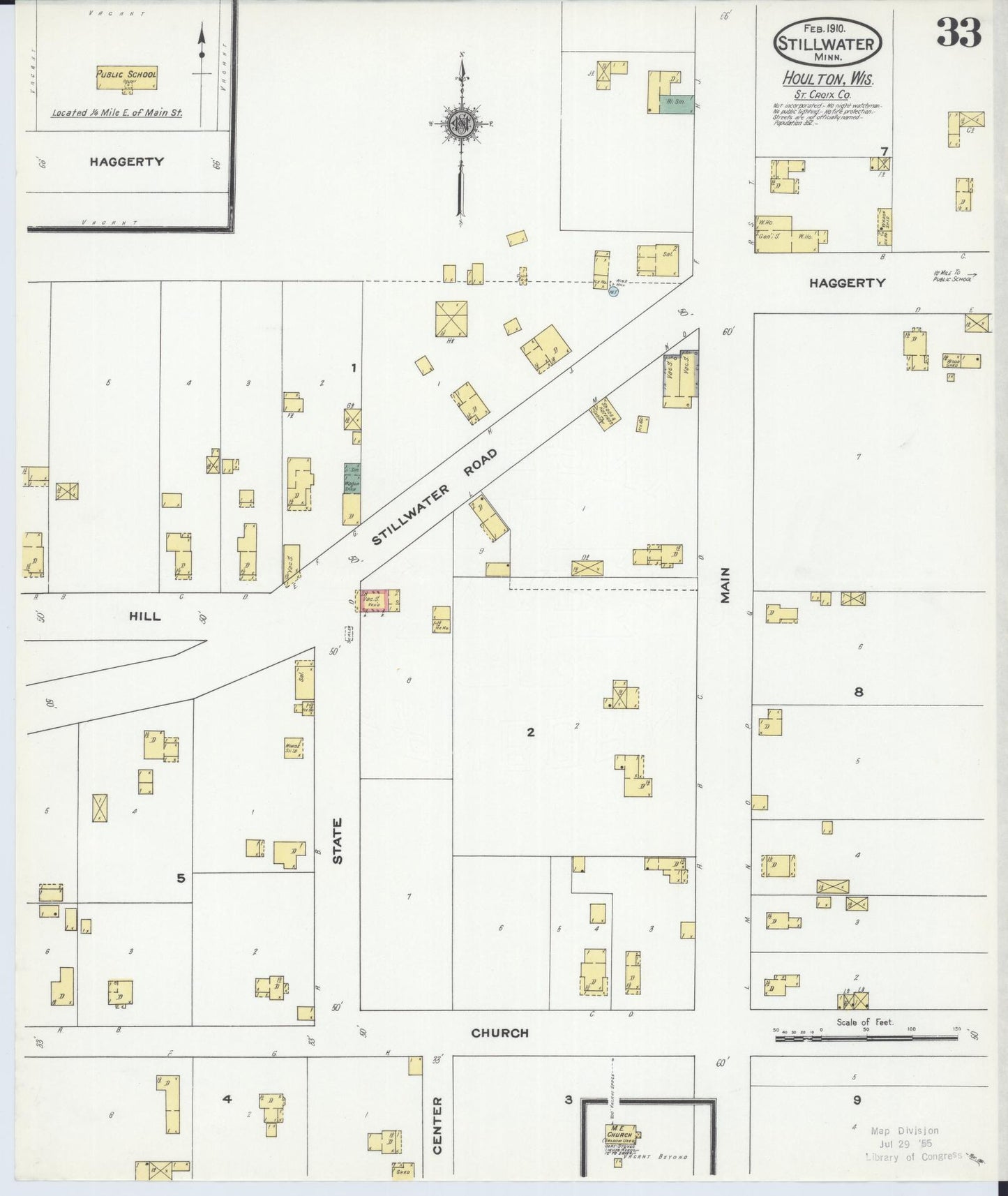 Sanborn Fire Insurance Map from Stillwater, Washington County, Minnesota (1910), Sheet #0033 - Historic Sanborn Fire Insurance Map Print, vintage old map wall art, antique decor, genealogy gift, Minnesota Minnesota map