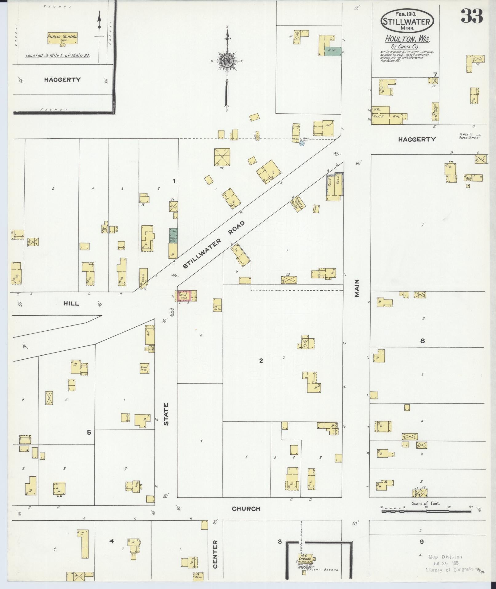 Sanborn Fire Insurance Map from Stillwater, Washington County, Minnesota (1910), Sheet #0033 - Historic Sanborn Fire Insurance Map Print, vintage old map wall art, antique decor, genealogy gift, Minnesota Minnesota map