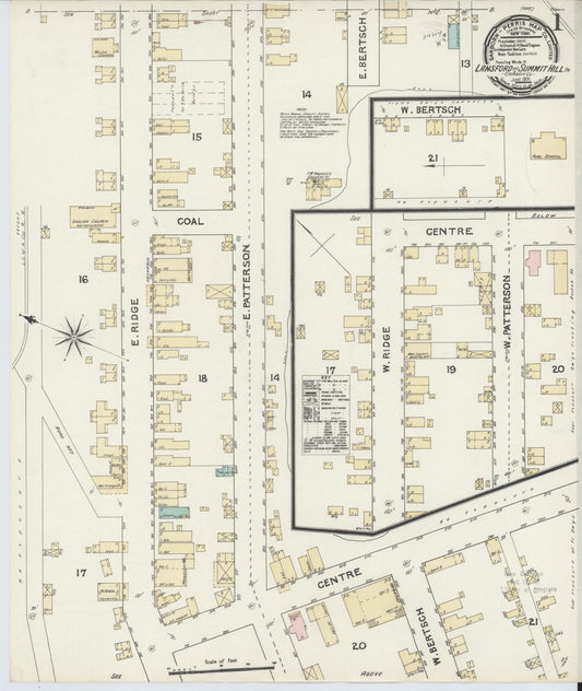 Sanborn Fire Insurance Map from Lansford, Carbon County, Pennsylvania (1891), Sheet #0001 - Complete Map Set gallery image, historic Sanborn map, vintage wall art, Pennsylvania Pennsylvania