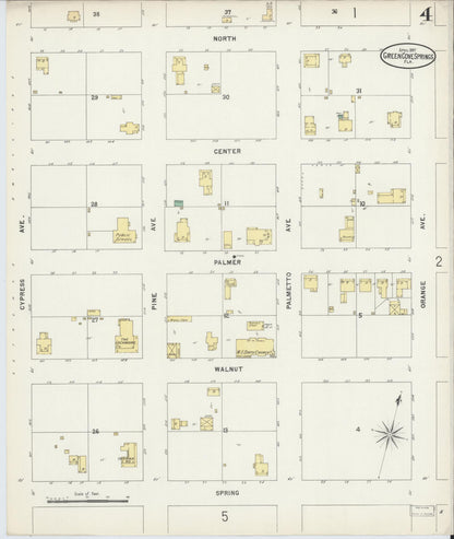 Sanborn Fire Insurance Map from Green Cove Springs, Clay County, Florida (1897), Sheet #0004 - Complete Map Set gallery image, historic Sanborn map, vintage wall art, Florida Florida